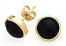 14K 7MM CABOCHON ONYX EARRING