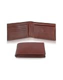 Pineider Power Elegance - Brown Leather Bifold Wallet w/Coin Pocket