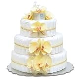 Large Yellow Orchids Diaper Cake by Bloomers