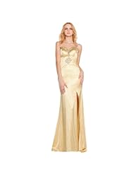 Strapless Full Length Polyester Mermaid Sweetheart Beaded  Lace Sleeveless Evening Dress/Prom Dress/Party Dress  with a Brush/Sweep Train  With Rhinestones