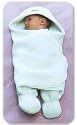 White Summer bug in a Rug baby wrap UPF30+ Small