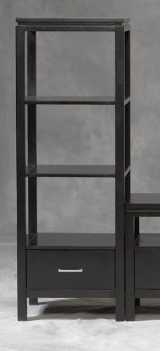 Linon 84025BLK-01-KD-U Sutton Black Plasma TV Tower - Black