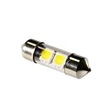 T10×31mm規格　[無極性タイプ]HYPER 3chip SMD LED 2連 ペールイエロー1個入り　枕型ルームランプ[ピカキュウ オリジナル商品]