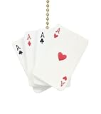 Poker Hand Aces Hearts Diamonds Spades Clubs Ceiling Fan Light Pull