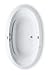 Designer Skirts - Jason Designer VL635 Oval 72" x 42" x 20.5" AirMasseur Bathtub w/Skirt Standard Edition - White