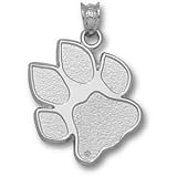 Ohio Bobcats 3/4in Sterling Silver Paw Pendant