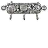 Tin Woodsman Pewter Key Rack (Teatime), Solid Pewter, Made in USA