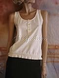 $360 SEE BY CHLOE Antique Cream Henley Tank Top 42 / 6