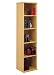 Corsa Light Oak Finish Open Single Bookcase by Bush Furniture
