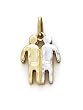 14k Two-Tone Gemini Zodiac Pendant