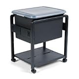 Mobile Filling Cart, Letter/Legal Tote, 21.75x14.25x22, Black RUB14316ROS