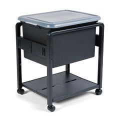 Mobile Filling Cart, Letter/Legal Tote, 21.75"x14.25"x22", Black RUB14316ROS