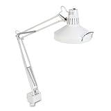 IMAGE OF Ledu L445WT Professional fluorescent/incandescent swing arm clamp-on lamp, 40 reach, white