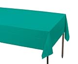 Tropical Teal Plastic Tablecovers 54 inchx108 inch 1 pc
