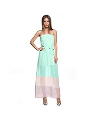Strapless Chiffon Summer Evening Dress/Party Dress/Maxi Dress 