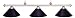 55" Chrome Pool Table Light with Black Shades