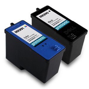 Dell MK990 & Dell MK991 Compatible Remanufactured Series 9 Combo Pack - 1 Black & 1 Color Standard Capacity Ink Cartridges