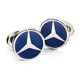 Mercedes Benz Blue Round Cuff Links
