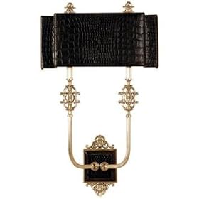 Maitland-Smith Brass and Crocodile Wall Sconce