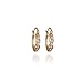 Yazilind Elegant 14K Gold Filled Inlay Clear Round Cubic Zirconia Small Hoop Earrings Earrings for Women