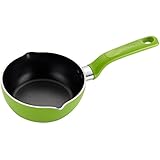 T-fal C96899 Excite Nonstick Thermo-Spot Dishwasher Safe Oven Safe PFOA Free Saucier Cookware, 0.85-Quart, Green