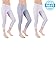 Sexy Basics Womens 3 Pack Stretch Cotton Capri Lace Legging Tights
