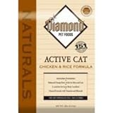 Diamond Naturals Dry Food for Adult Cats, Active Chicken and Rice Formula, 6 Pound Bag