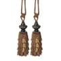 Pair of Bronze and Pale Yellow Tassels