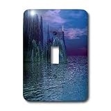 Beverly Turner Design - Blue Ocean Lighthouse - Light Switch Covers - single toggle switch