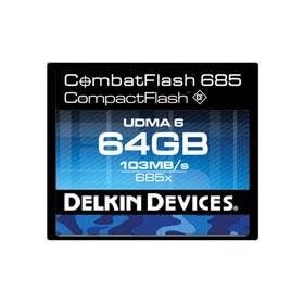 Delkin 64GB CombatFlash Pro 685x UDMA 6 Memory Card, 103MB/s Read and 95MB/s Write Speed