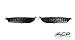 Mustang Hood Inserts Plastic Black 1971 - 1973 - ACP
