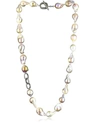 Jordan Alexander 28" Champagne Pearl with Diamond Chain Link Necklace