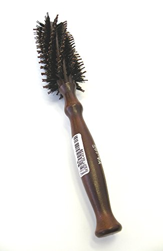 Professional Hair Brush,High Quality Round Bamboo Wood (Phyllostachys Pubescens) Handle with Pure Wild Boar Bristle and Massage Tip Bristle Combination ,Beautiful Natural Bamboo Wood ,w/Canvas Bag, Easy to Hold and Easy Brush Your Hair.,70mm W x 250mm L, Round Handle Shape,The Most Elegant Hair Brush Combination Beauty Product. 100% Satisfaction Guaranteed !.