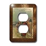Sandy Mertens Vintage Christmas Designs - Vintage Shepherds and the Star of Bethlehem - Light Switch Covers - 2 plug outlet cover