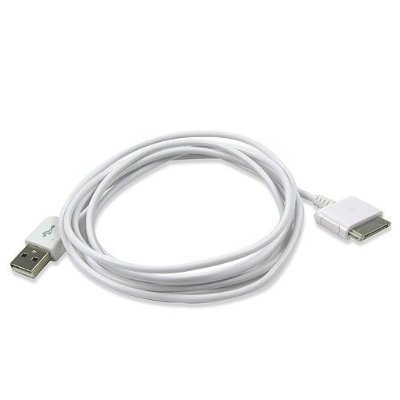 New White Color Extra Long 6 Foot (6ft) Apple iPhone / iPod Charge and Sync Cable, Double the Length of the Standard Cord New White Color Extra Long 6 Foot (6ft) Apple iPhone / iPod Charge and Sync Cable, Double the Length of the Standard Cord