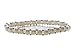 Genuine Button Pearl Stretchable Bracelet with Silver beads image 1