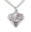 New York Yankees Chain Necklace & Enameled Pewter Pendant - MLB Baseball Fan Shop Sports Team Merchandise
