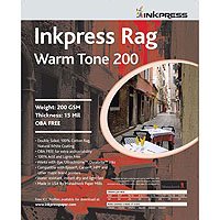 Inkpress Rag - Warm Tone Double Sided - Cream White Matte Inkjet Paper - 15 mil. - 200gsm - 11