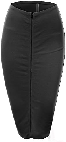 11 FOXY Stretch Simple Cotton Mini Skirt Basic Plain Skirt BLACK MEDIUM