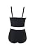 Spring Fever Women's Plus Size Color Block One-Piece Swimsuits Monokini Swimwear