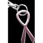 Pink ribbon carabineer key chain