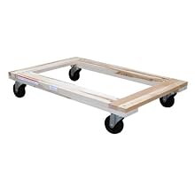 Vestil HDOF-2436-12 Flush Deck Hardwood Dolly, 1200 lbs Capacity, 36" Length x 24" Width x 6-3/4" Height Deck