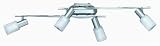 Trio 8701441-07 Energiespar-Balken, Nickel matt, Gläser alabasterfarbig