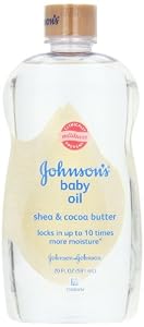 Johnson's Baby Oil Shea and Cocoa Butter, 20 Ounce (Pack of 2)
