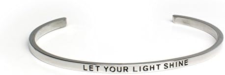 LET YOUR LIGHT SHINE:Gift for Her,Mantra Bracelet, Inspirational gift,100% Guaranteed,Perfect Gift.