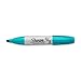 SHARPIE Permanent Markers, Broad, Chisel Tip, Single, Aqua (1927299)