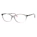 Womens Classic Mod Minimal Oval Rectangular Reading Glasses Grey Pink +2.5