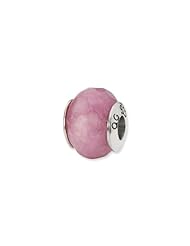 Sterling Silver Lavender Quartz Stone Charm for 3mm Bracelets