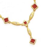 14K RUBY / DIAMOND NECKLACE 17