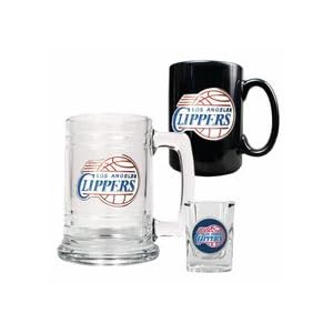 Los Angeles Clippers 15 oz. Tankard, 15 oz. Ceramic Mug and 2 oz. Shot Glass Set by 